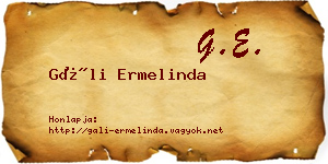 Gáli Ermelinda névjegykártya